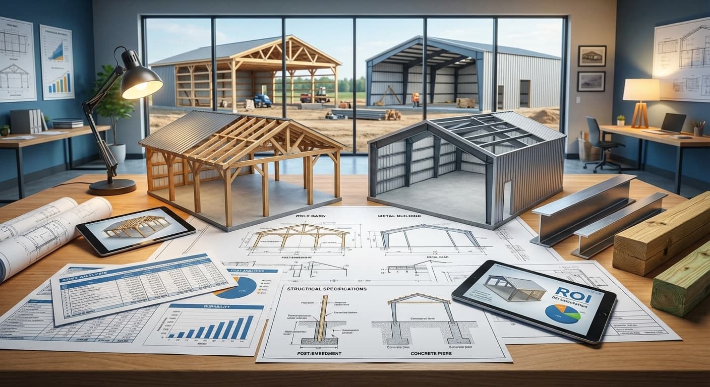 Pole Barn or 30×40 Metal Building? A Side-by-Side Reality Check