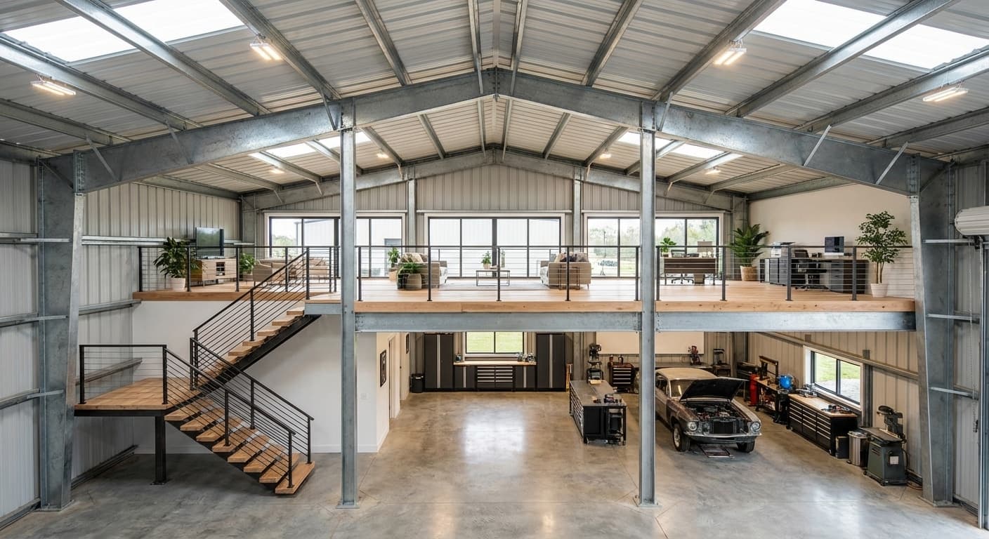 Steel Buildings With Lofts: Cost, Design Options & Best Uses