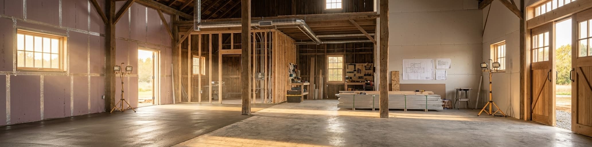 Converting an Old 30×40 Barn Into Climate-Controlled Workspace