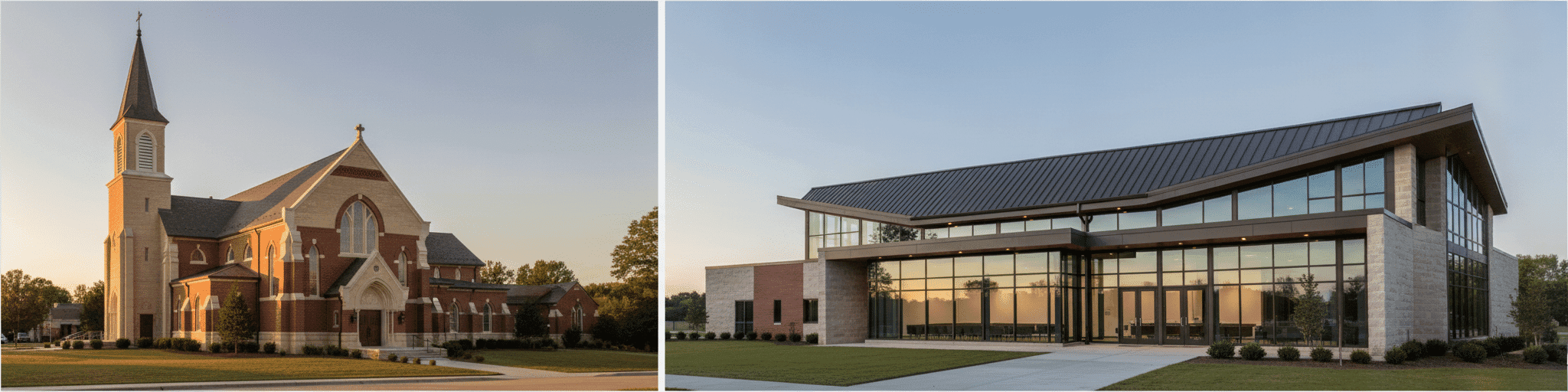 Steeple vs. Modern Facade: Prefab Church Styles