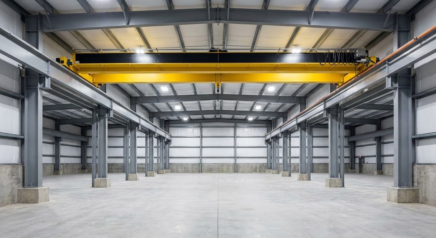 40×80 Steel Building With Crane: Column Placement That Keeps Headroom